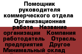 Помощник руководителя коммерческого отдела. Организационная работа › Название организации ­ Компания-работодатель › Отрасль предприятия ­ Другое › Минимальный оклад ­ 1 - Все города Работа » Вакансии   . Адыгея респ.,Адыгейск г.